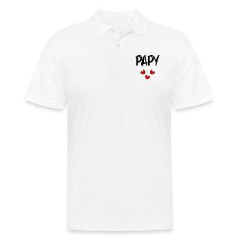 CHRISTMAS. YEAR. ANNIVERSARY. RETIREMENT. FEAST. HEART. - Men's Polo Shirt - white - Front - Kai (181cm)