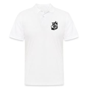 Hübscher niedlicher Tattoo Style Fuchs im Wald - Männer Poloshirt - Weiß - Vorne - Kai (181cm)