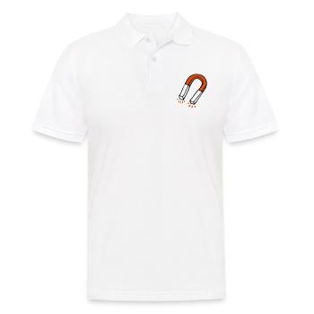 Magnet 1 - Männer Poloshirt - Weiß - Vorne - Kai (181cm)