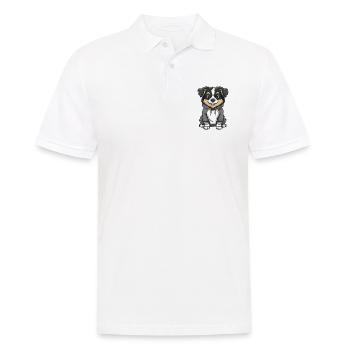 Australischer Schäferhund Lustig - Männer Poloshirt - Weiß - Vorne - Kai (181cm)