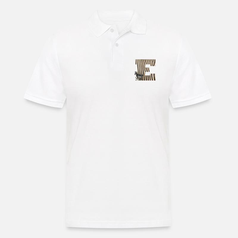 zebra e - Männer Poloshirt - Weiß