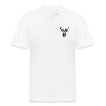 Cerf géométrique - Polo Homme - blanc - Devant - Kai (181cm)
