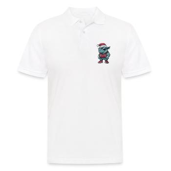 Nashorn Weihnachten X-Mas - Männer Poloshirt - Weiß - Vorne - Kai (181cm)