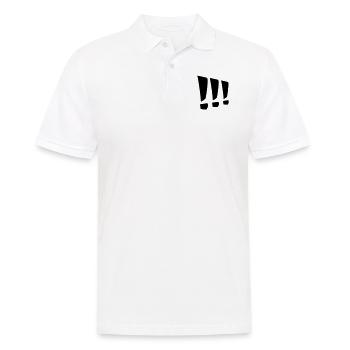 exclamation mark - Men's Polo Shirt - white - Front - Kai (181cm)