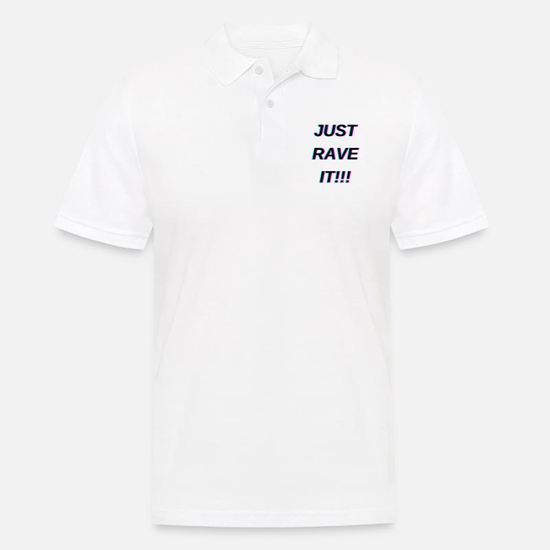 Just Rave it Dark - Männer Poloshirt - Weiß