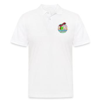 Liebe Freunde Familie Partner Glück Leben Gesund - Männer Poloshirt - Weiß - Vorne - Kai (181cm)