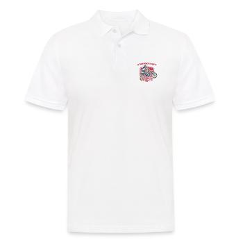 MOTOCROSS ENDURO CROSS MOTO MOTIFS CADEAU - Polo Homme - blanc - Devant - Kai (181cm)