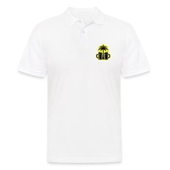 Bier Palmen Strand - Männer Poloshirt - Weiß - Vorne - Kai (181cm)