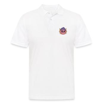 TOTENKOPF COMIC HIPSTER HÖLLE SHIRT MOTIV GESCHENK - Männer Poloshirt - Weiß - Vorne - Kai (181cm)