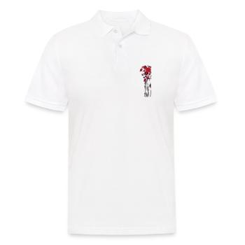 Pebble Flowers Illustration - Men's Polo Shirt - white - Front - Kai (181cm)