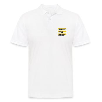 Save the bees - Männer Poloshirt - Weiß - Vorne - Kai (181cm)