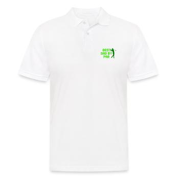 BESTER PAPA PAR GOLF GOLFER SPRUCH MOTIVE GESCHENK - Männer Poloshirt - Weiß - Vorne - Kai (181cm)