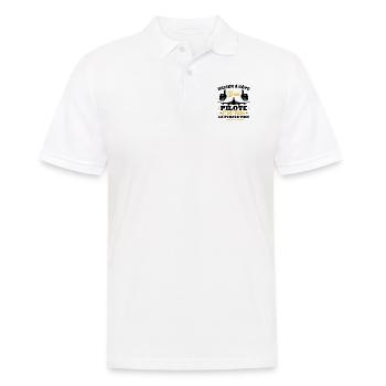 Passer à côté d'un pilote c'est frôler perfection - Polo Homme - blanc - Devant - Kai (181cm)