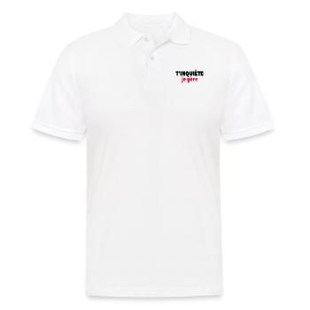T’inquiète Je Gère - Polo Homme - blanc - Devant - Kai (181cm)