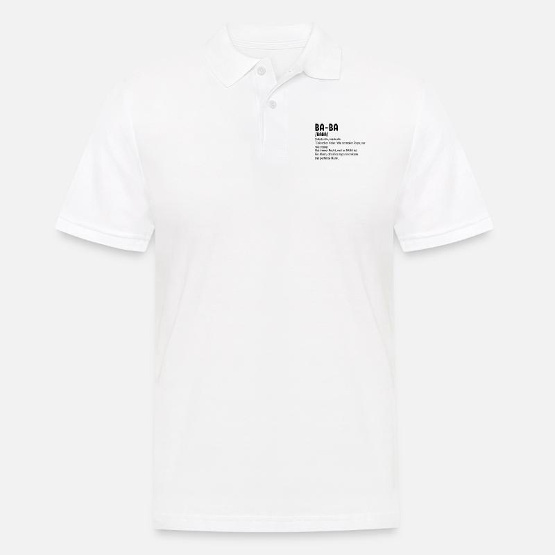 Baba Turkish Father Baba - Männer Poloshirt - Weiß