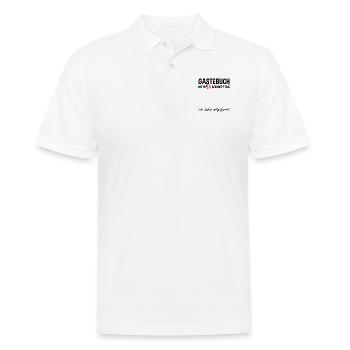 50th Birthday Guest Book Signature Guest - Männer Poloshirt - Weiß - Vorne - Kai (181cm)