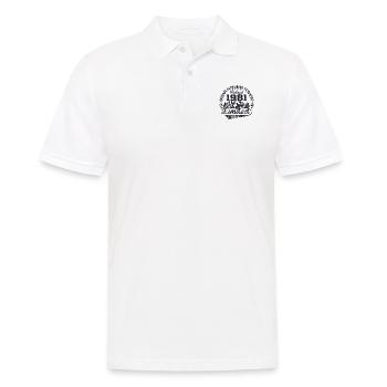 Vintage 1981 Wanderer Mountaineer 40th Birthday - Men's Polo Shirt - white - Front - Kai (181cm)