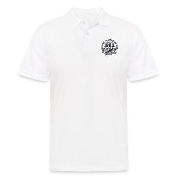30. Geburtstag Jahrgang 1992 Original Classic 1992 - Männer Poloshirt - Weiß - Vorne - Kai (181cm)