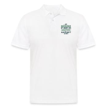 Kriminell Grün – Sei nett zum Gärtner - Männer Poloshirt - Weiß - Vorne - Kai (181cm)