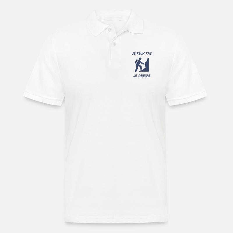 ESCALADE. CLIMB. CLIMBING. ESCALADE. VAN. GRIMPE. - Polo Homme - blanc