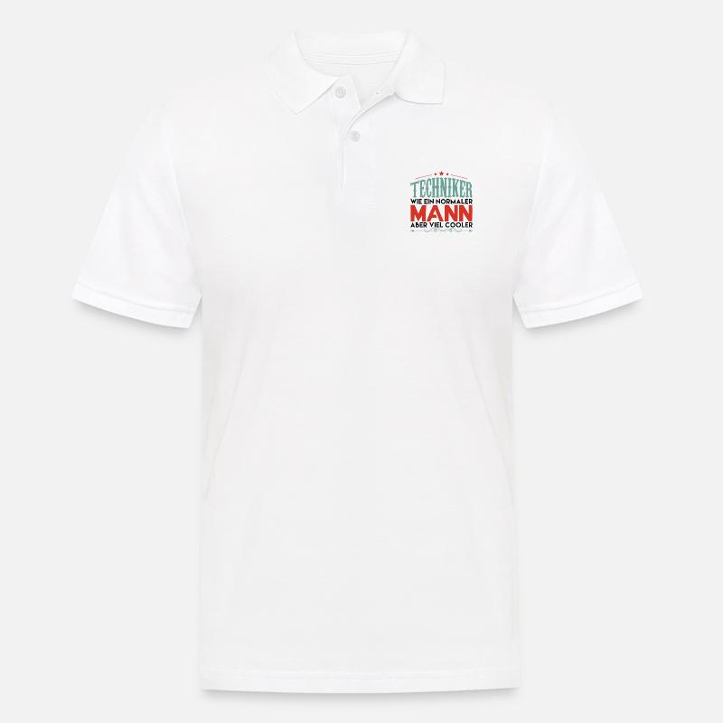 techniker | techniker aber viel cooler! - Männer Poloshirt - Weiß