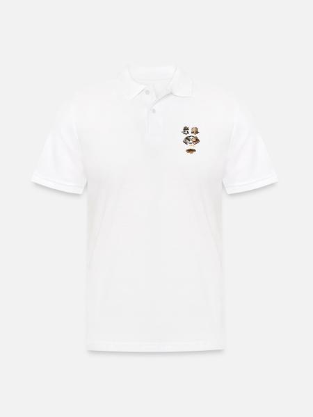 Chocolate and bread chocolate roll gift - Men's Polo Shirt - white