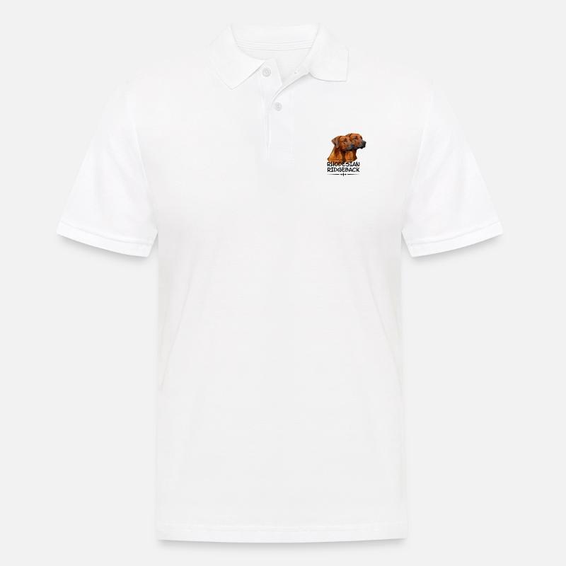 Rhodesian Ridgeback - Männer Poloshirt - Weiß