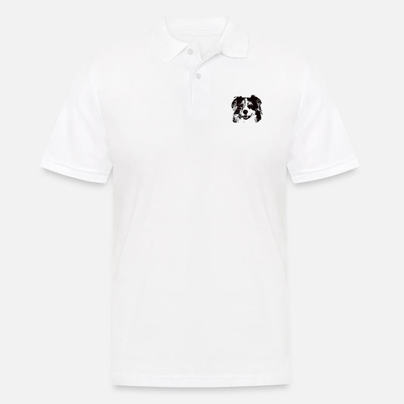 Australischer Schäferhund Australier - Männer Poloshirt - Weiß