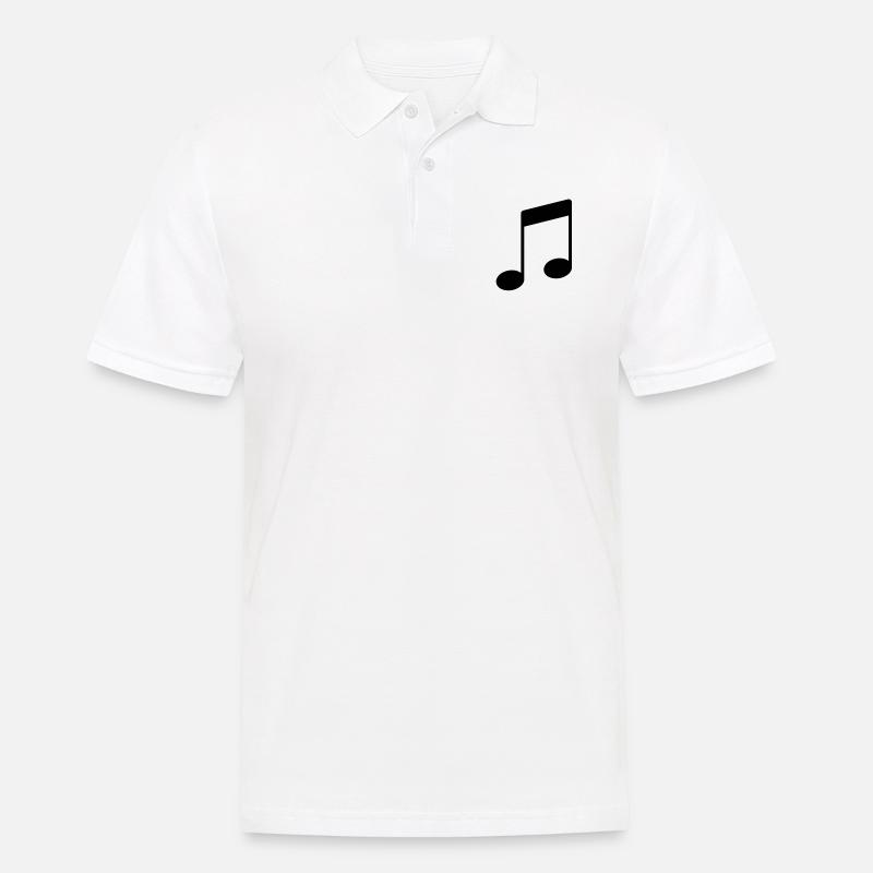 note_icon - Men's Polo Shirt - white