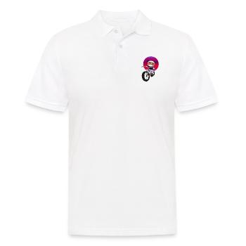 Panda on Bicycle Panda Bear Child Kids Child Kid - Men's Polo Shirt - white - Front - Kai (181cm)