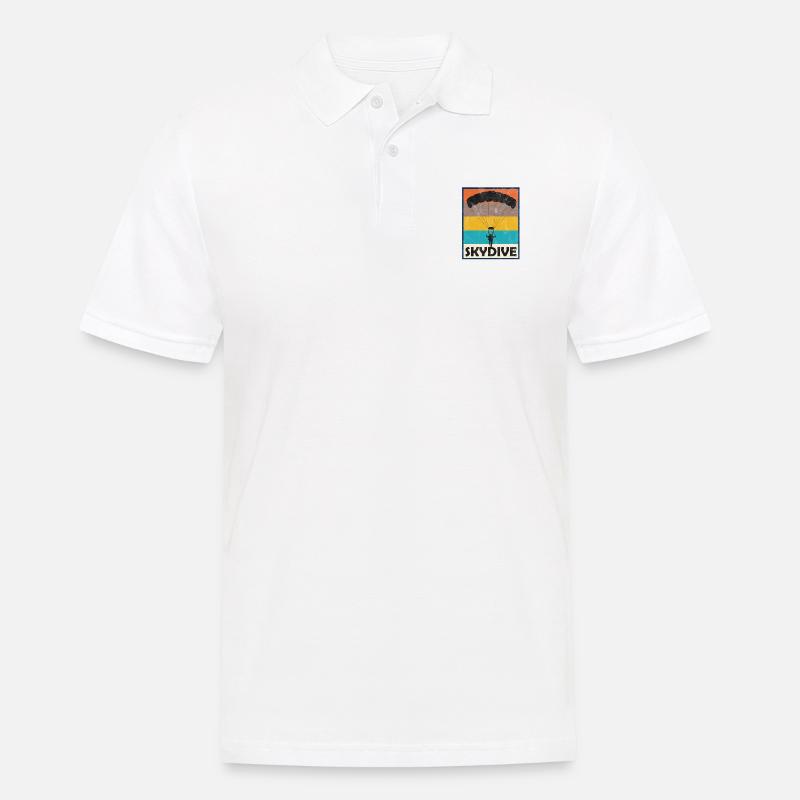 Skydive Skydiving Fallschirm Springen Gleiten - Männer Poloshirt - Weiß