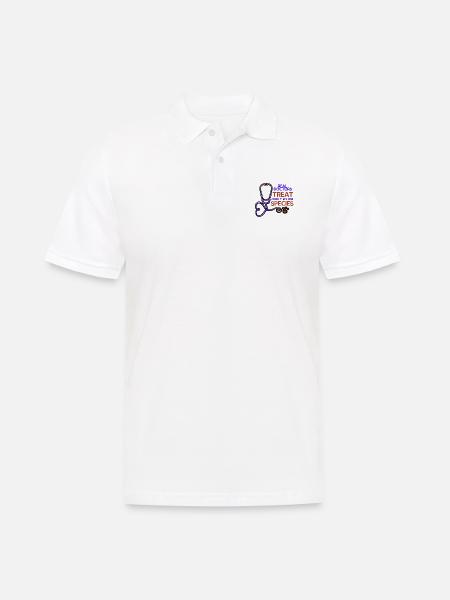 Tierarzt Tierärztin Veterinär Stethoskop Pfote - Männer Poloshirt - Weiß