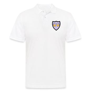 Bier Emblem 3c - Männer Poloshirt - Weiß - Vorne - Kai (181cm)