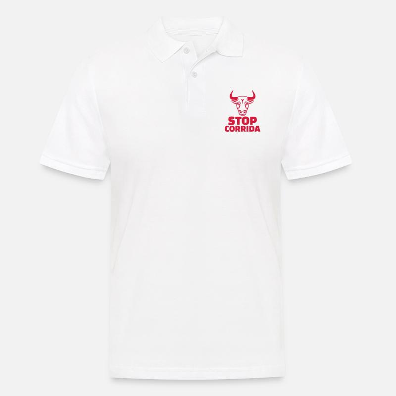Stierkampf - Männer Poloshirt - Weiß
