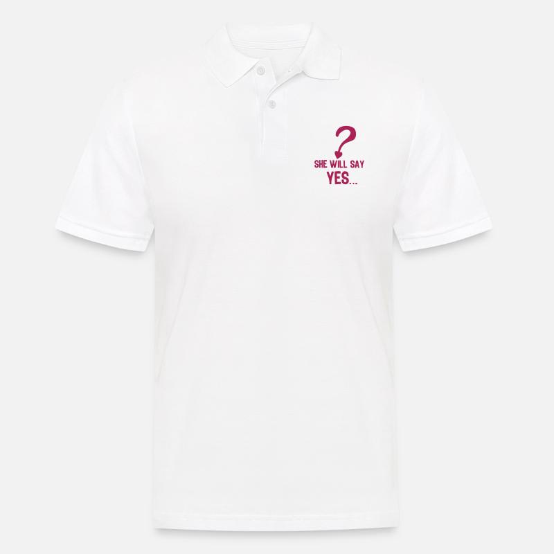 Sie wird ja Hochzeit Hochzeit sagen - Männer Poloshirt - Weiß
