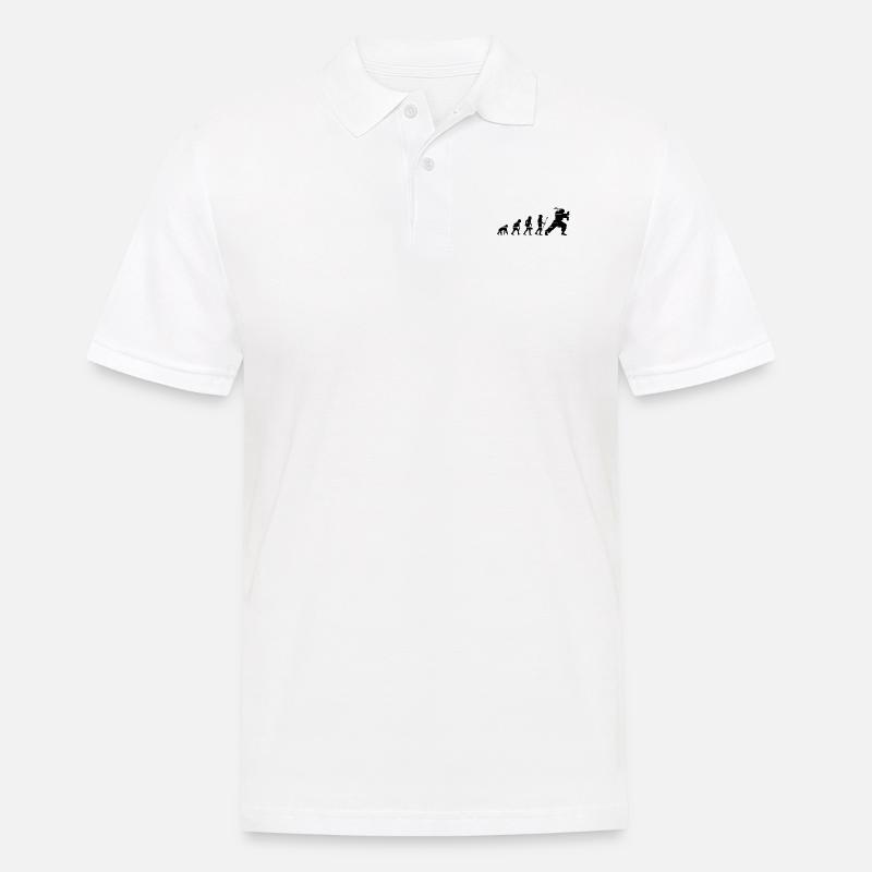 menschliche Evolution oder Hadouk - Männer Poloshirt - Weiß