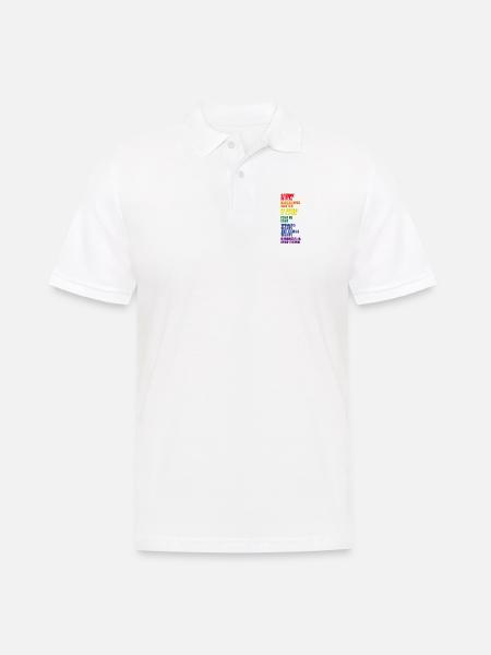 LGBT Pride Gleichheit kein Mensch ist illegal - Männer Poloshirt - Weiß
