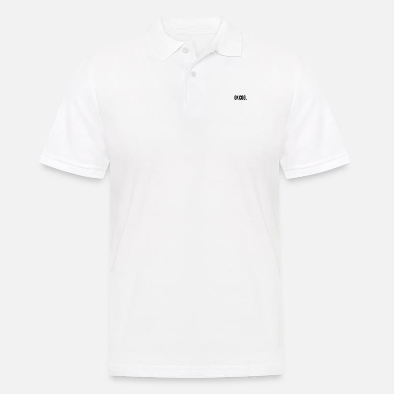 OK COOL cooler Spruch - Männer Poloshirt - Weiß