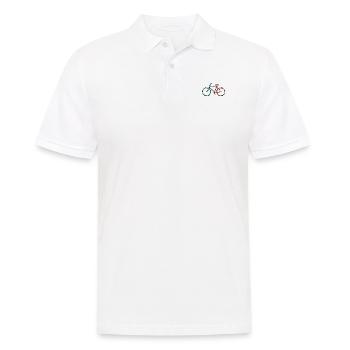 bicycle - Men's Polo Shirt - white - Front - Kai (181cm)