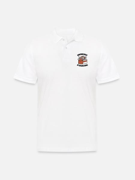 Handwerker Lehrling Azubi Stift Geschenk Handwerk - Männer Poloshirt - Weiß