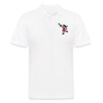 Pixel Girl mit Schwert - Männer Poloshirt - Weiß - Vorne - Kai (181cm)