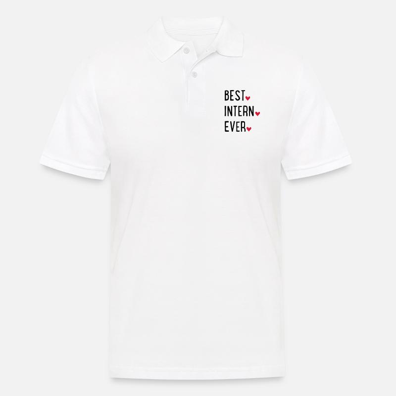 Praktikant - Männer Poloshirt - Weiß