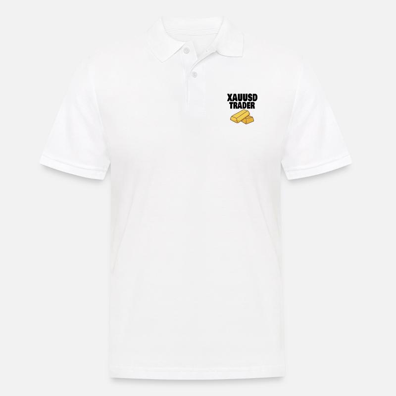 Trader d'oro Forex Trader XAUUSD Trader - Polo da uomo - bianco
