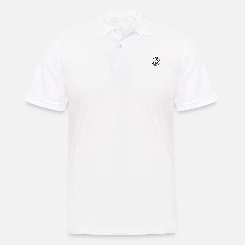 bitcoin - Männer Poloshirt - Weiß