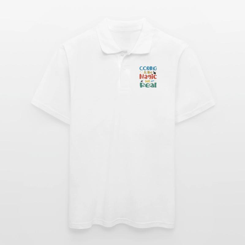 Coding Is Like Magic Coder Programmer Computer Gee Männer Poloshirt