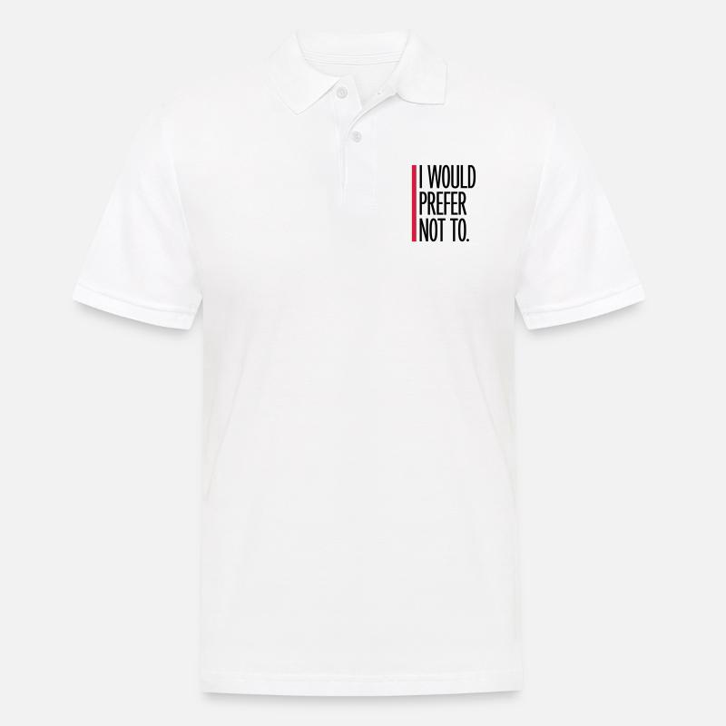 I prefer not to - Männer Poloshirt - Weiß