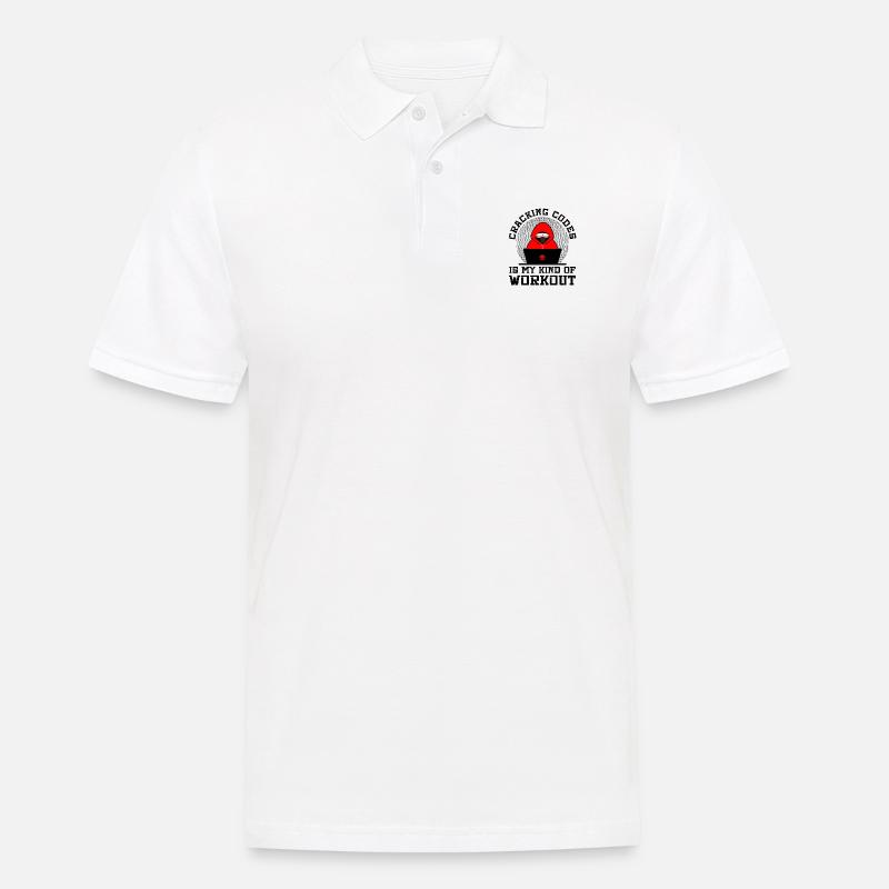 Cybersecurity Professional Hacker Cracking Codes - Männer Poloshirt - Weiß