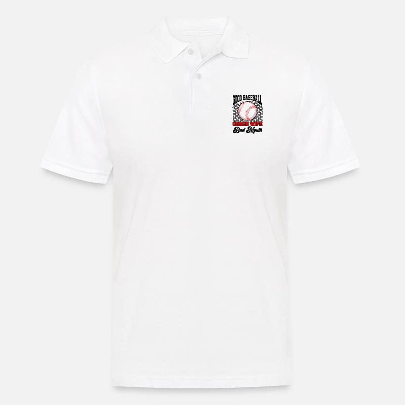 Baseball-Trainerin Ehefrau Berufstätige Mutter - Männer Poloshirt - Weiß