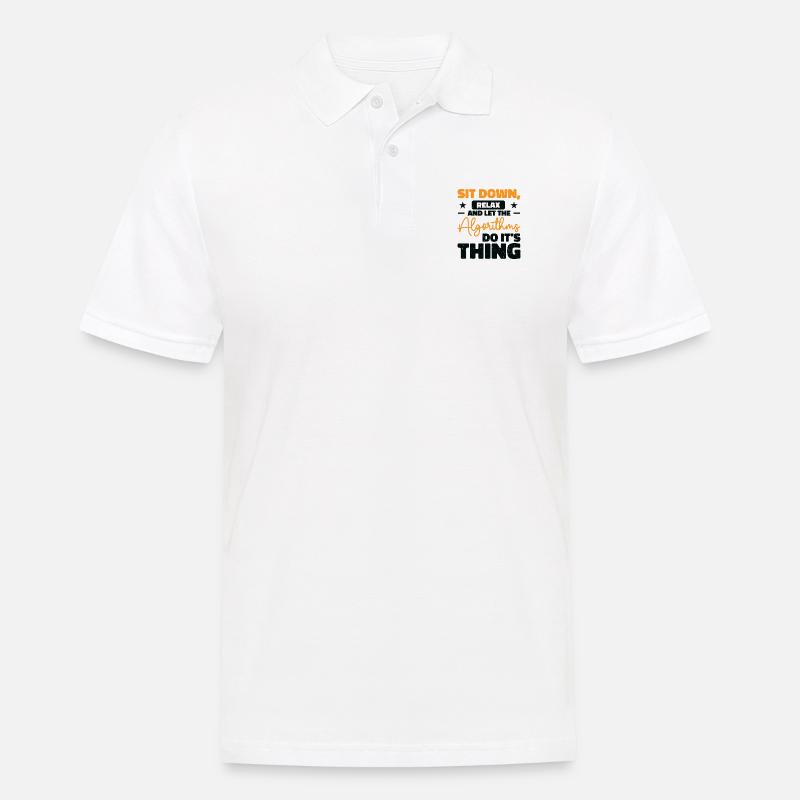 Computer Algorithm Programmer Artificial - Men's Polo Shirt - white