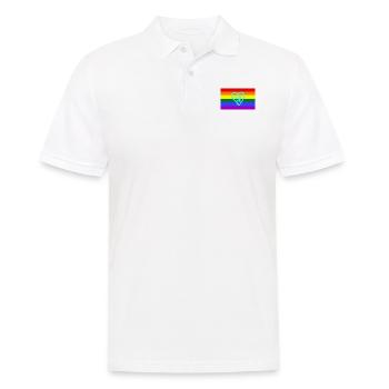 LGBTQ, liberté, diversité - Polo Homme - blanc - Devant - Kai (181cm)